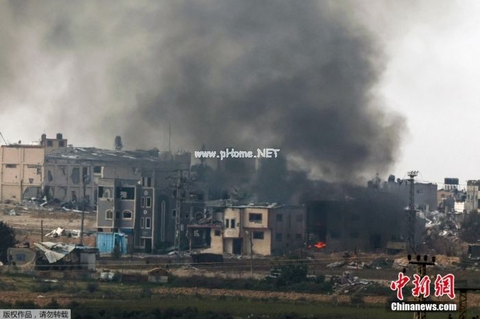 资料图：遭袭击后的加沙地带。